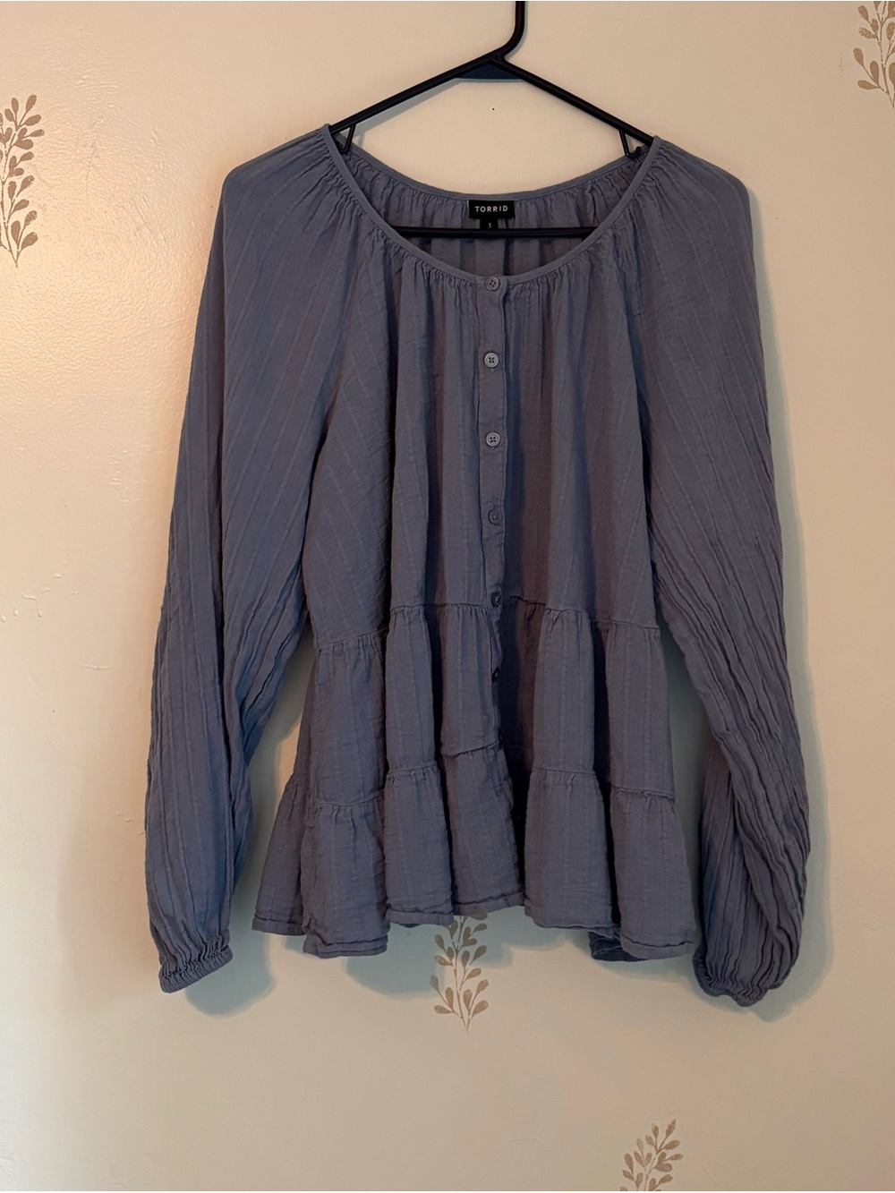 Torrid Button Babydoll Top